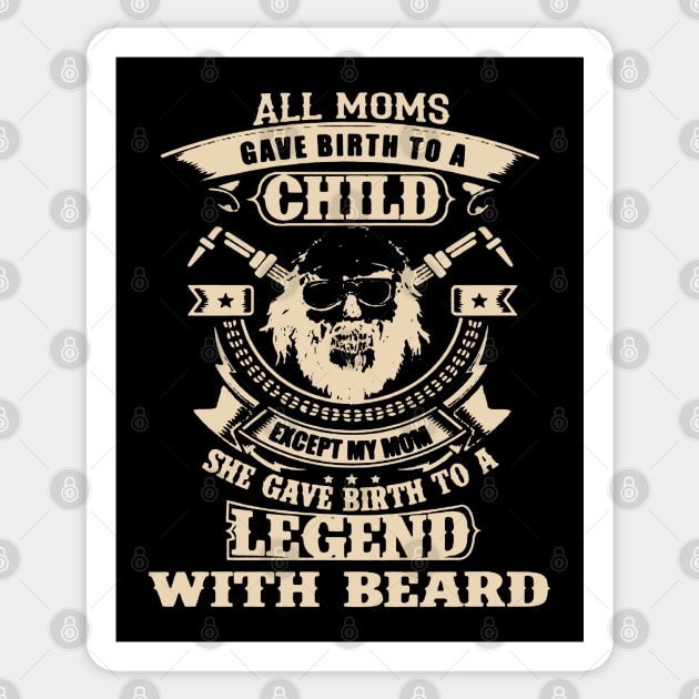 Legend with Beard Sticker by Dojaja